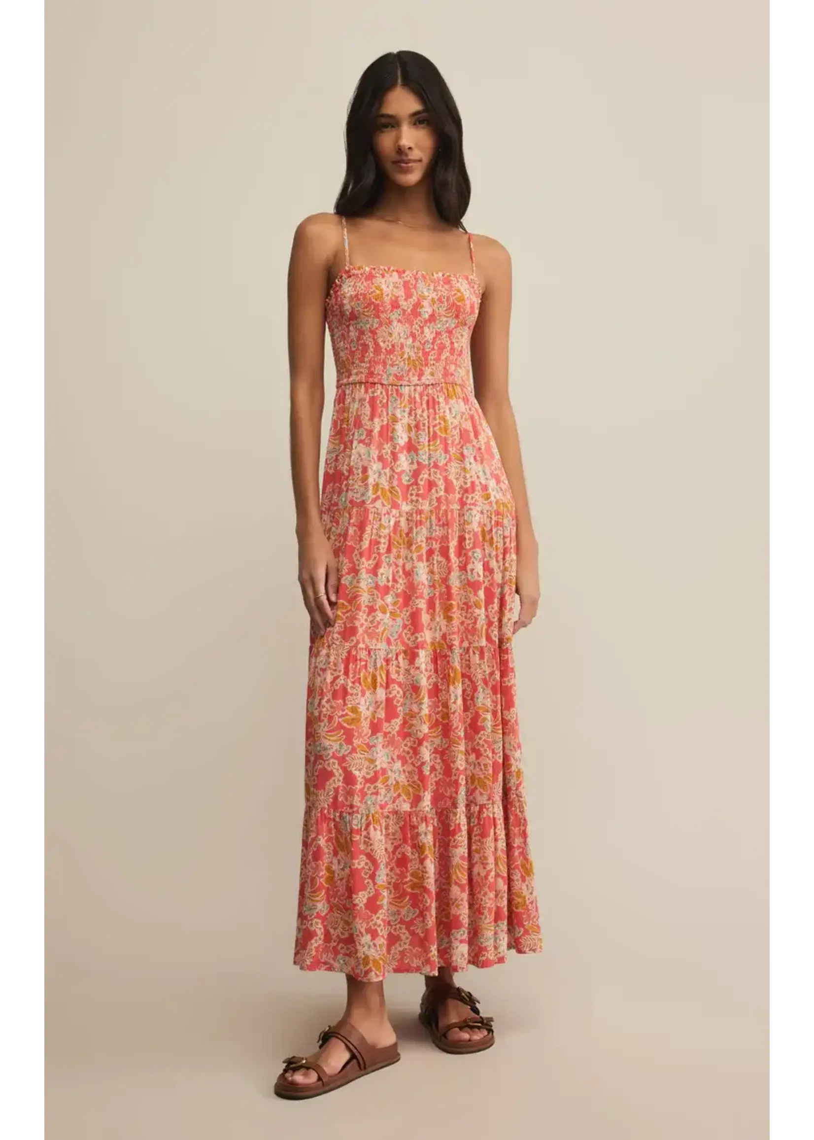 Z Supply Balos Jardin Floral Midi Dress