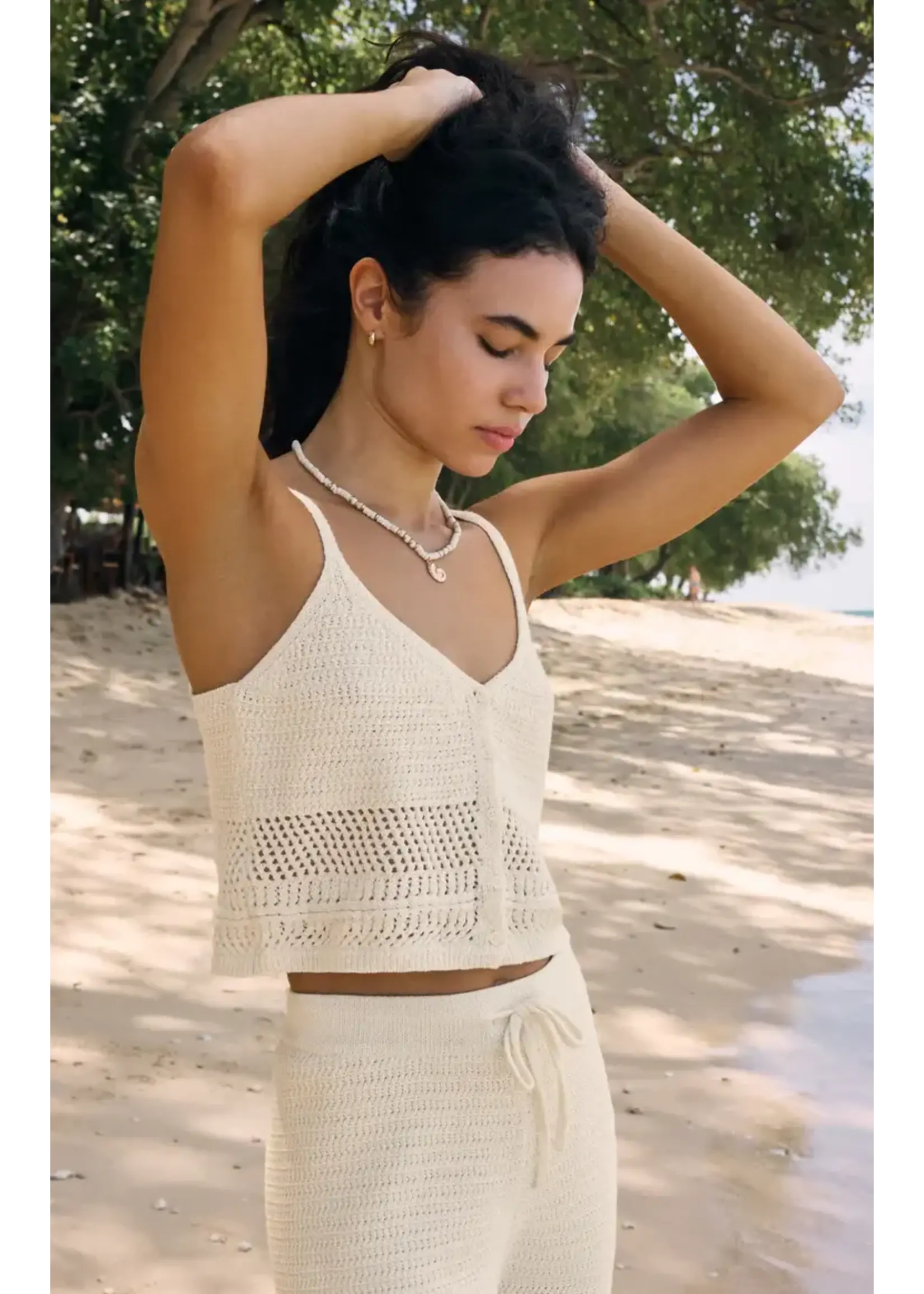 Z Supply Tay Crochet Cropped Tank