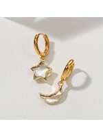 Luna Norte Sky Gazing Mismatched Hoop Earrings - Clear