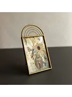 Faye 5x7 Photo Brass Arched Picture Frame Metal