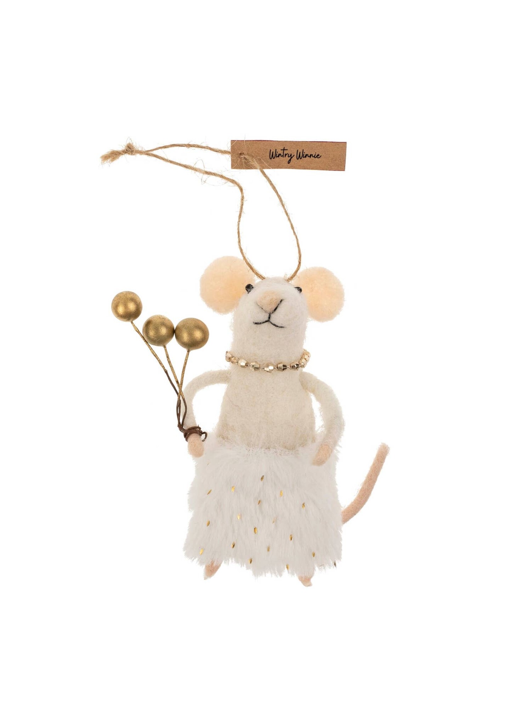 Wintry Winnie Mouse Holiday Ornament