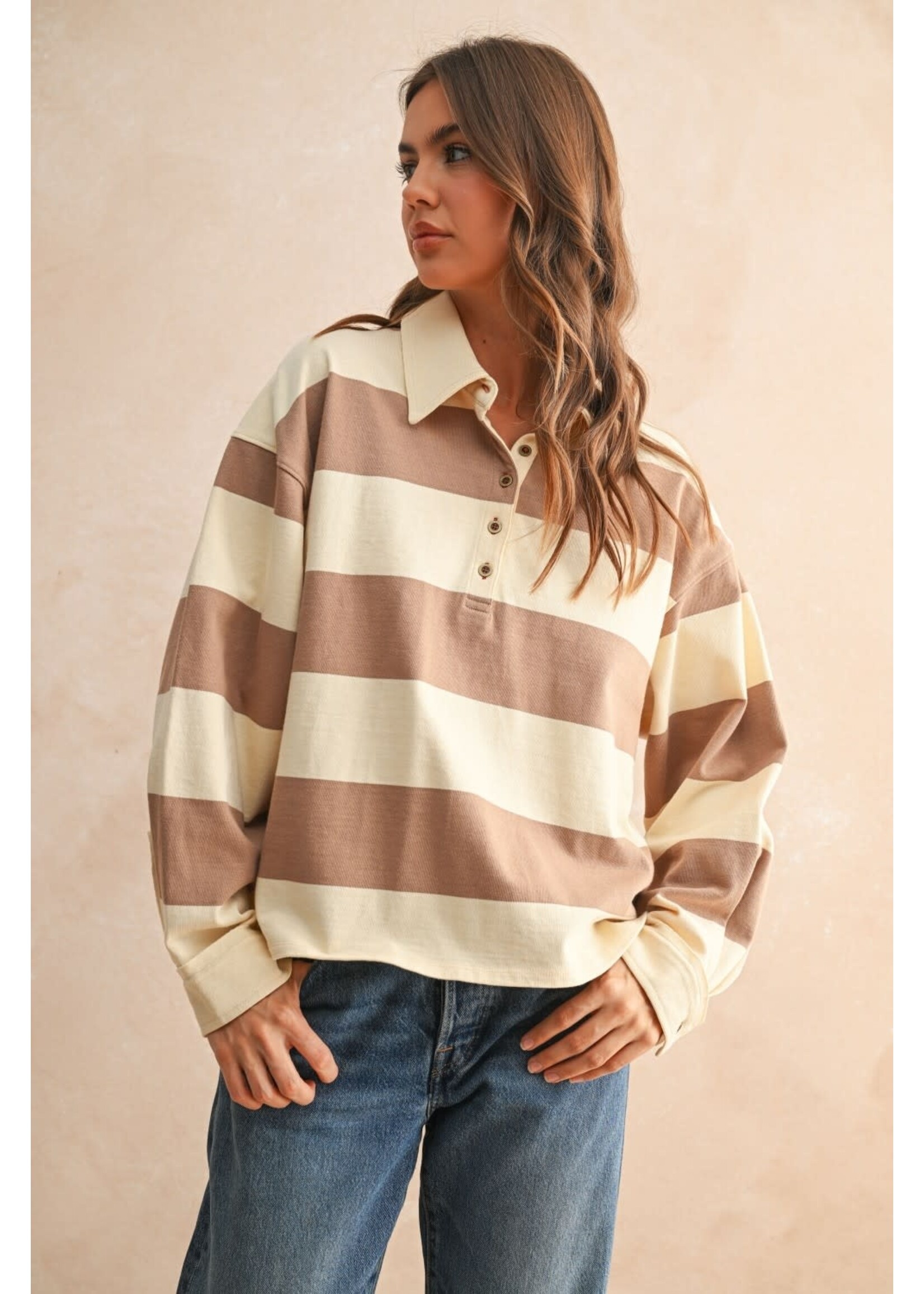 EM & ELLE Evelyn Rugby Stripe Top