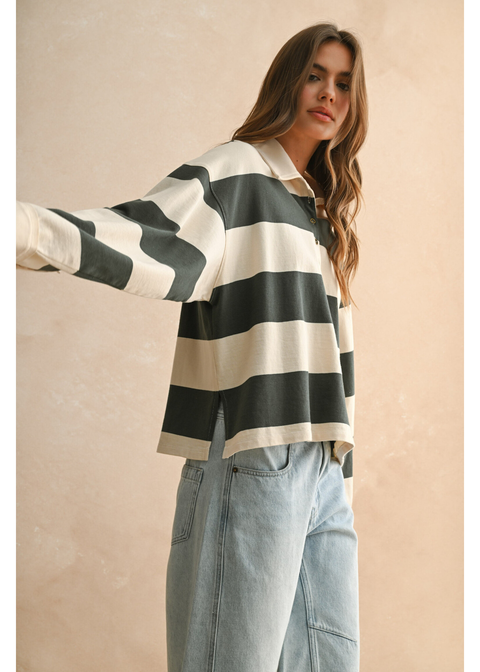 EM & ELLE Evelyn Rugby Stripe Top