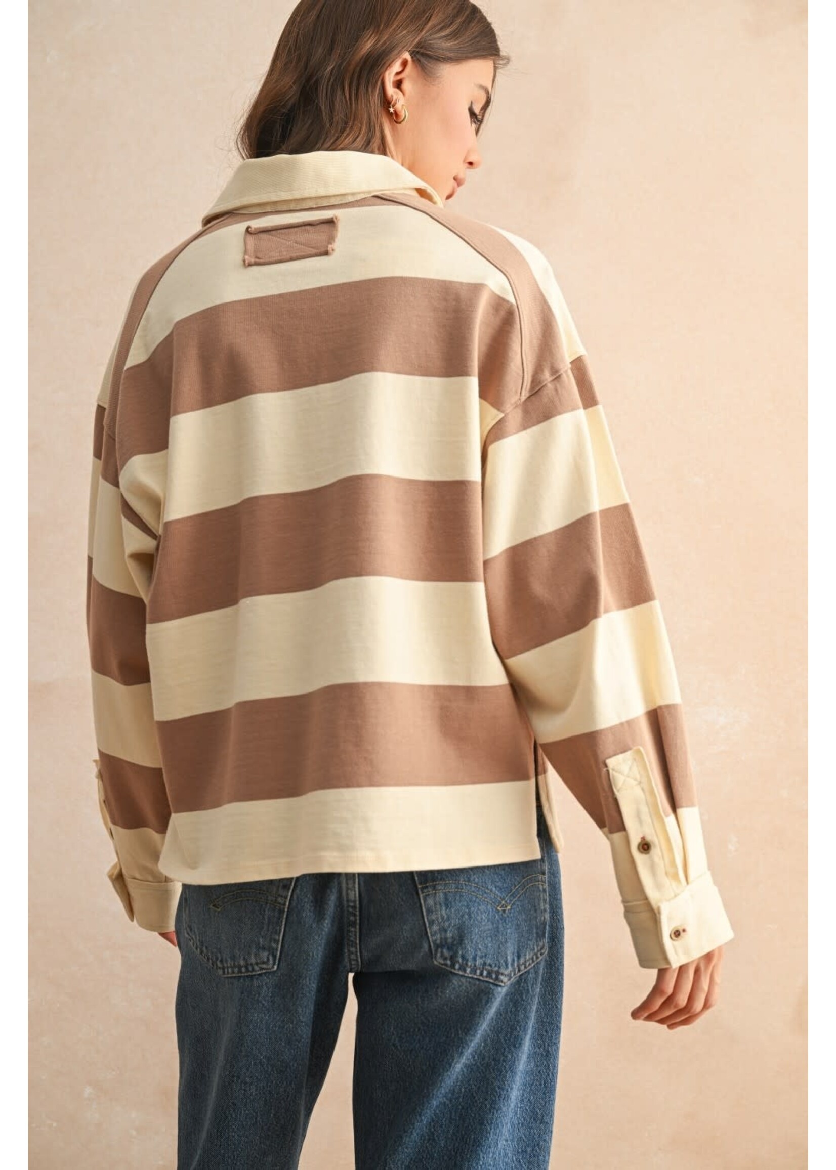 EM & ELLE Evelyn Rugby Stripe Top