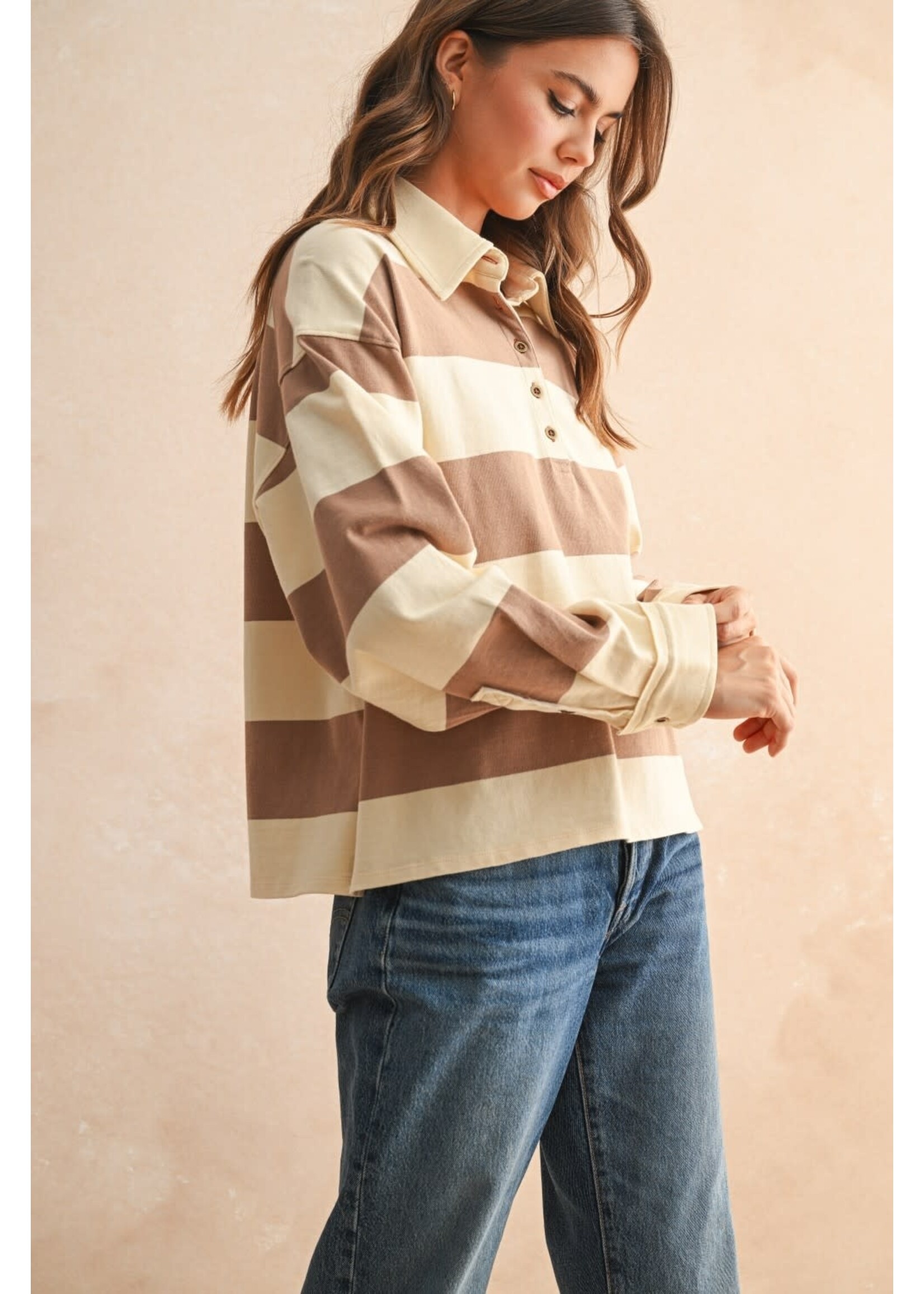 EM & ELLE Evelyn Rugby Stripe Top