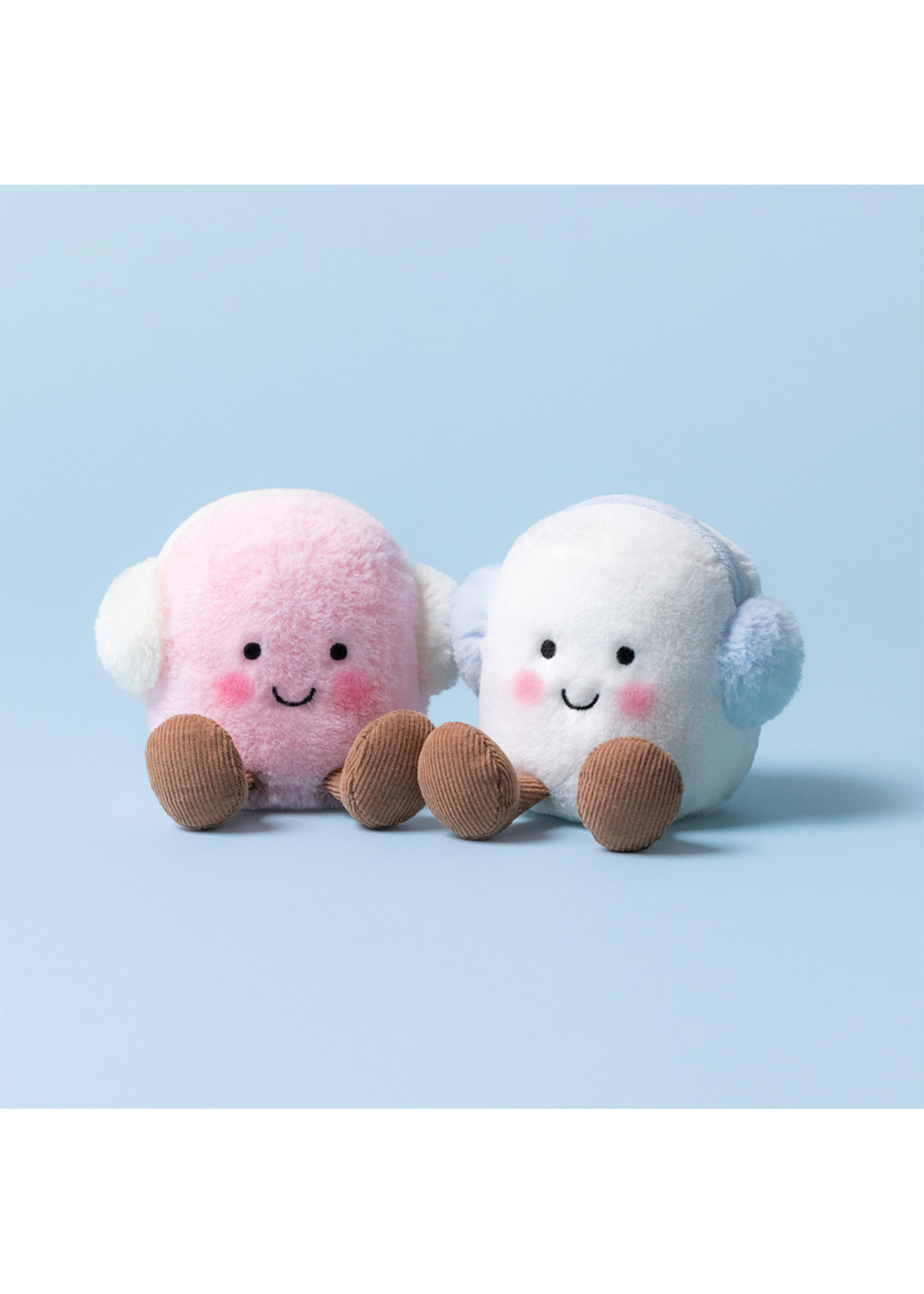 Jellycat Amuseables Toastie Pink and White Marshmallows