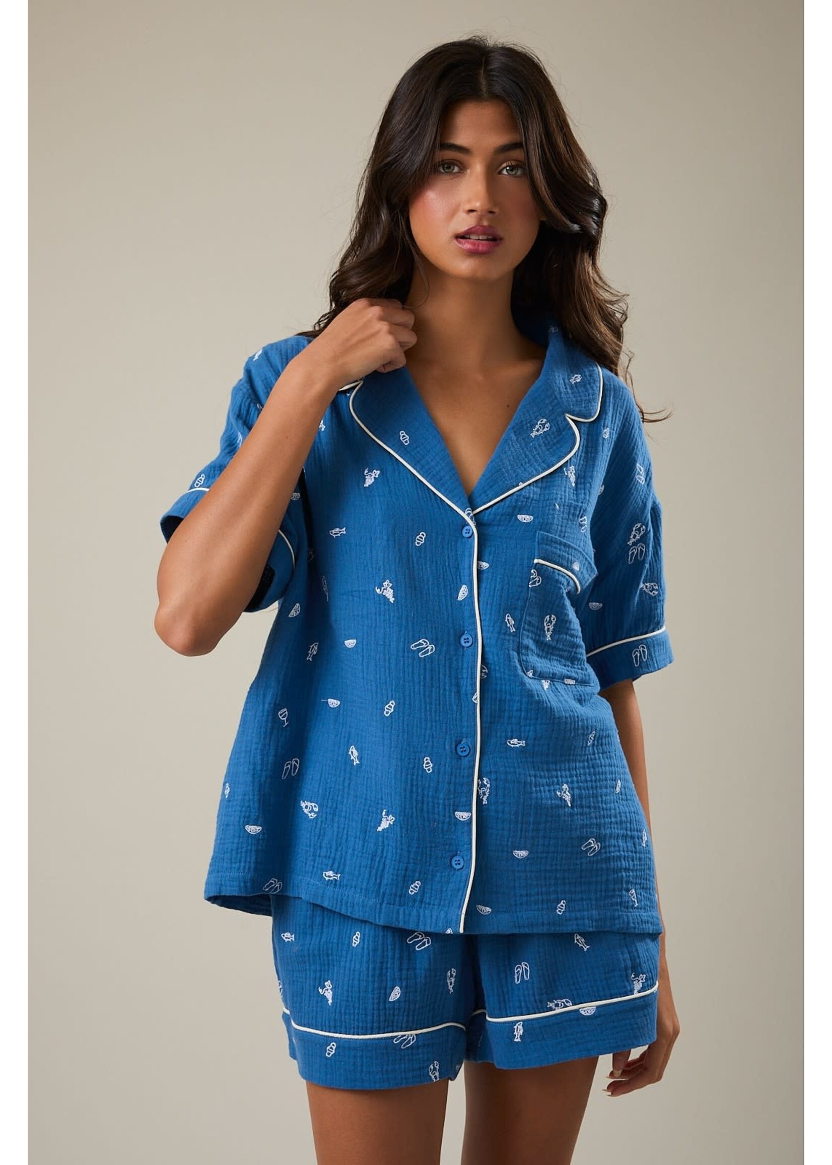 EM & ELLE Smooth Sailing PJ Top