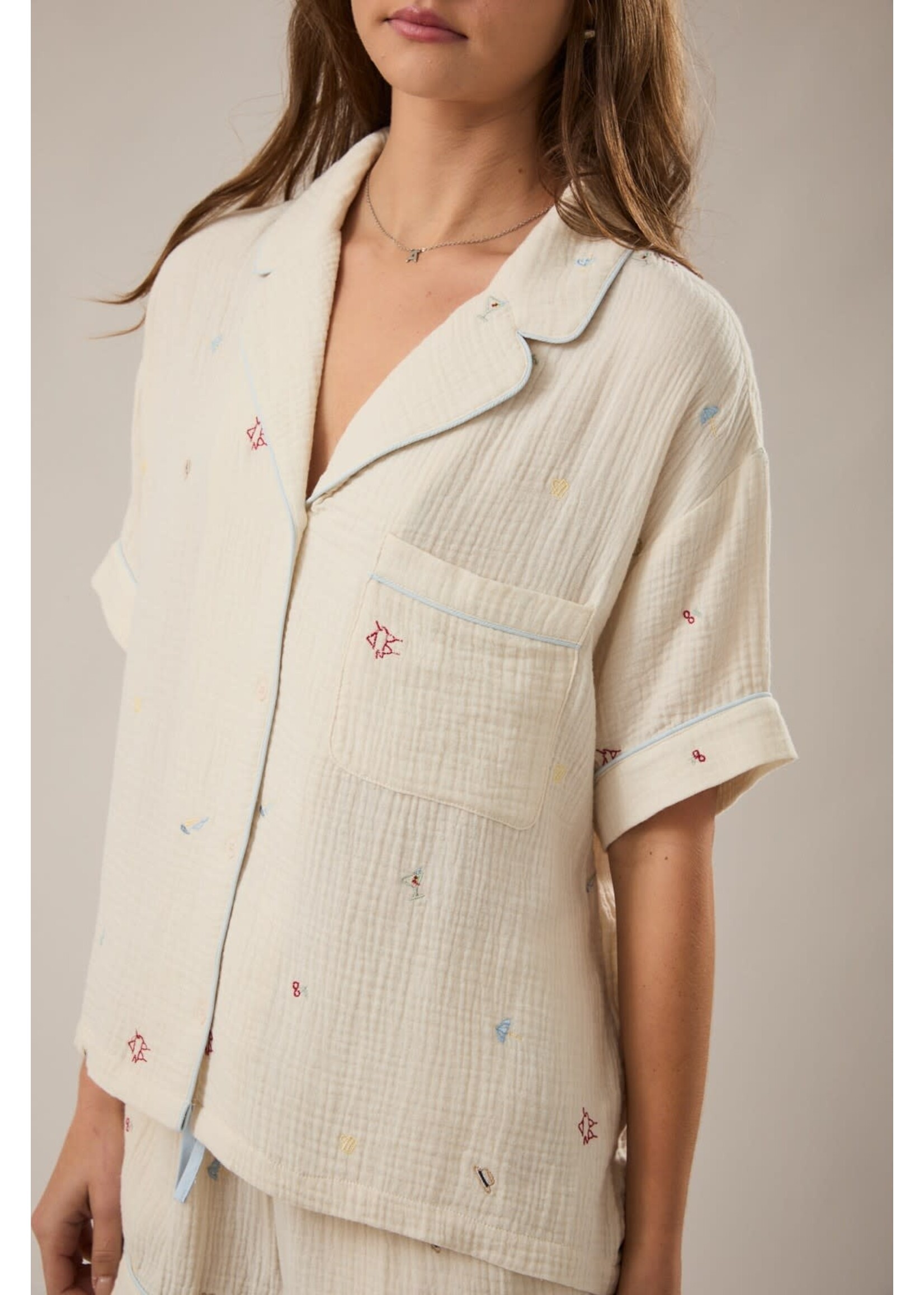 EM & ELLE Smooth Sailing PJ Top