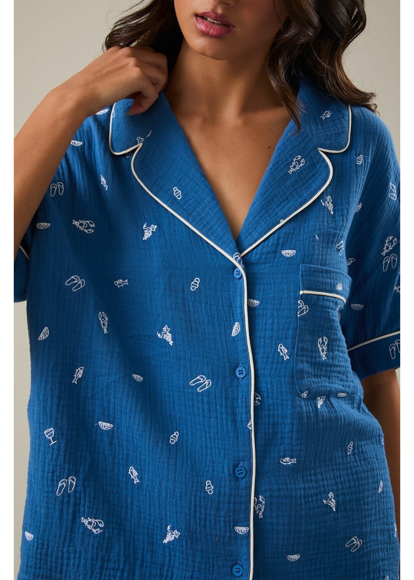 EM & ELLE Smooth Sailing PJ Top