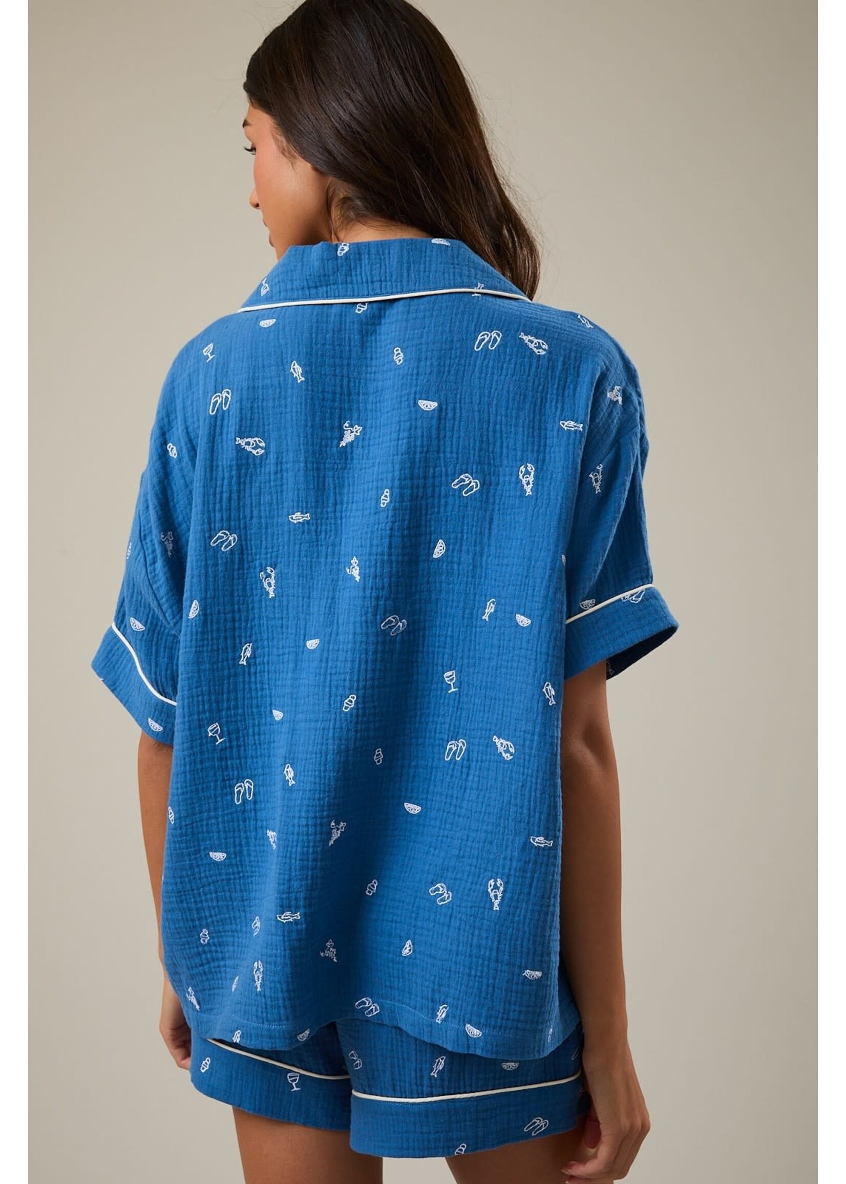EM & ELLE Smooth Sailing PJ Top