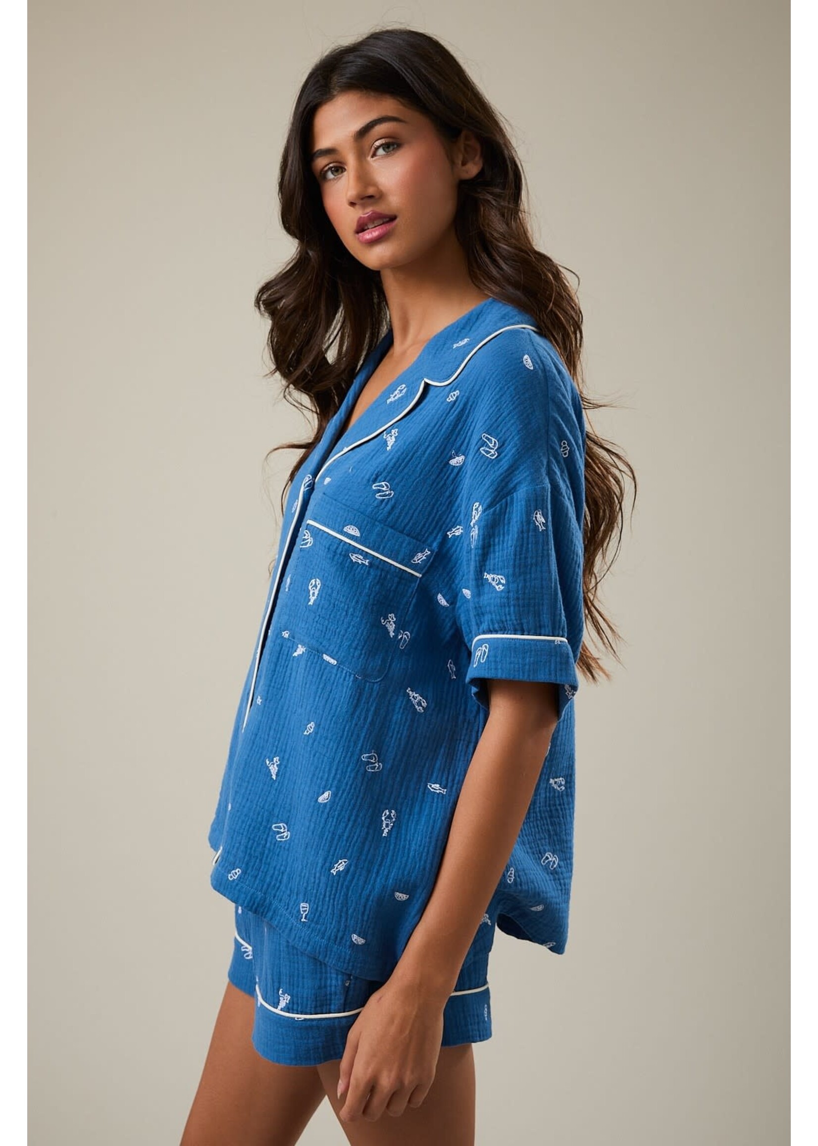 EM & ELLE Smooth Sailing PJ Top