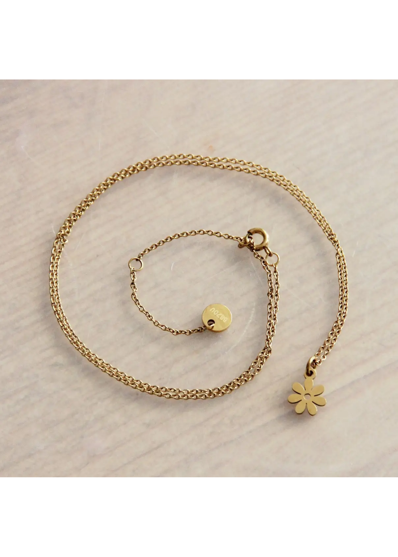 bazou Stainless Steel Fine Chain with Mini Flower