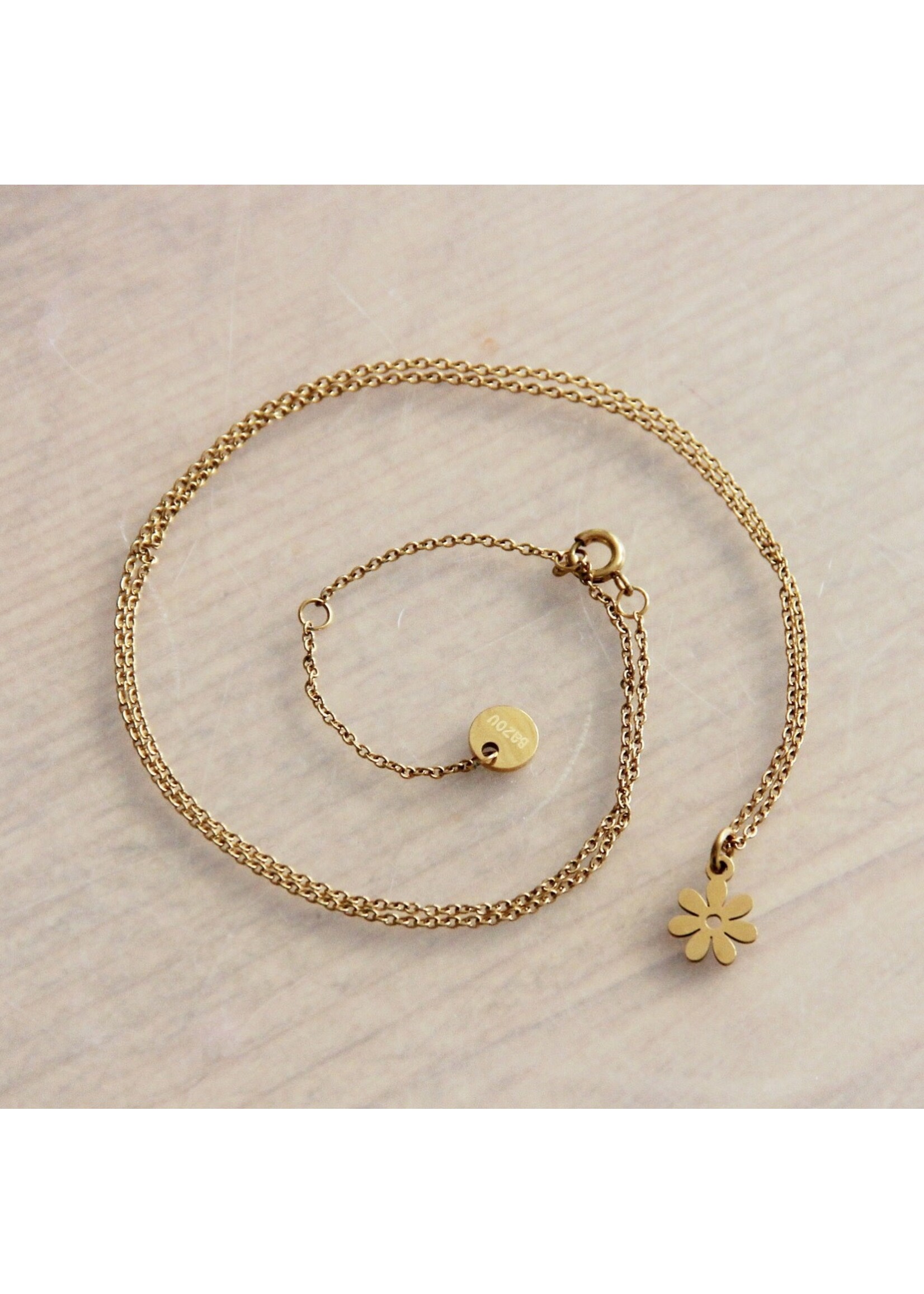 bazou Stainless Steel Fine Chain with Mini Flower
