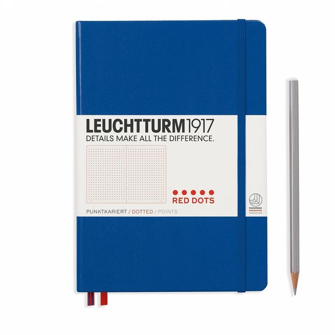 Leuchtturm1917 Notebook (A5) Royal Blue Hardcover Red Dots