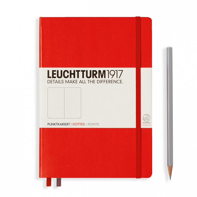 Leuchtturm1917 Notebook Pocket (A5) Port Red Hardcover Dotted