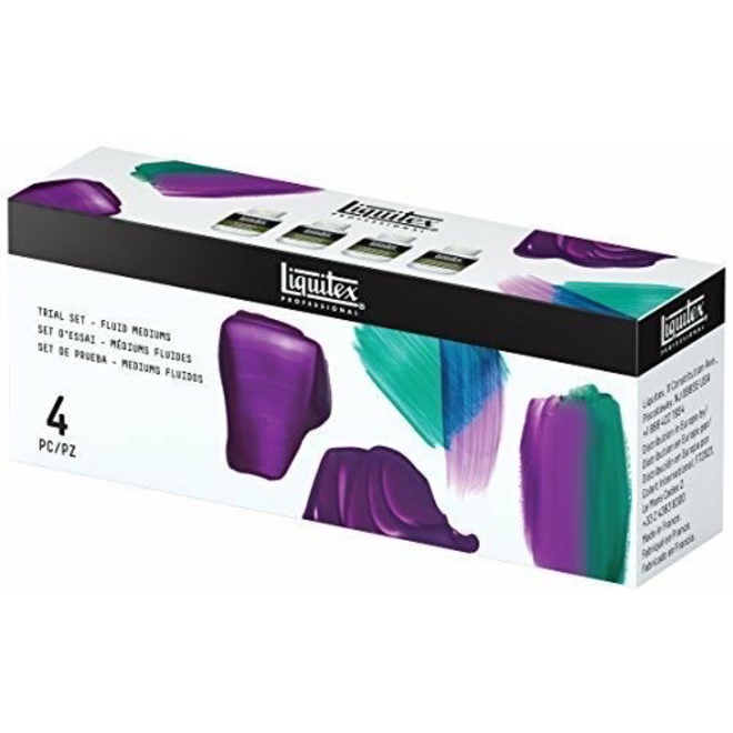 Liquitex Proffessional Fluid Mediums Trial Set - 4 Pcs