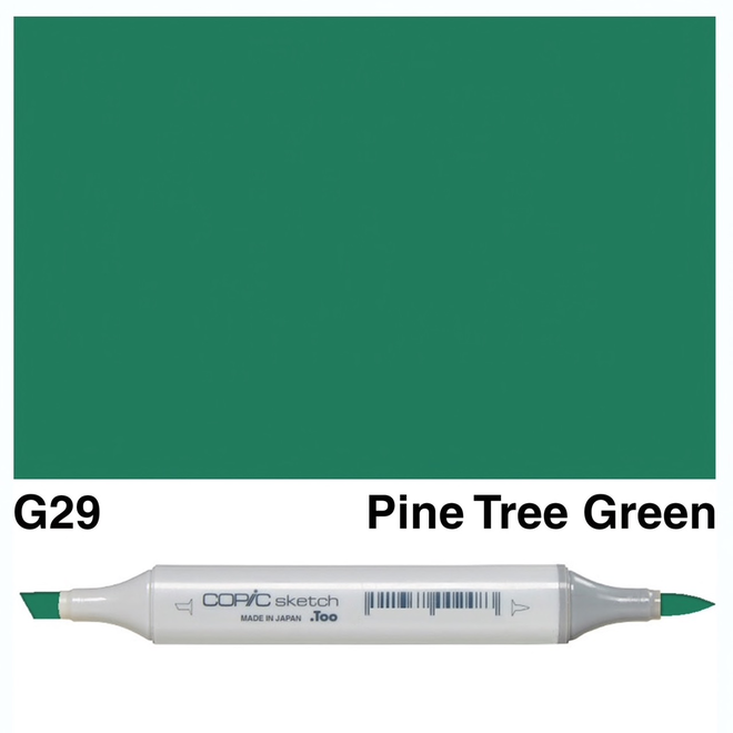 Copic Sketch Marker G29 Pine Tree Green