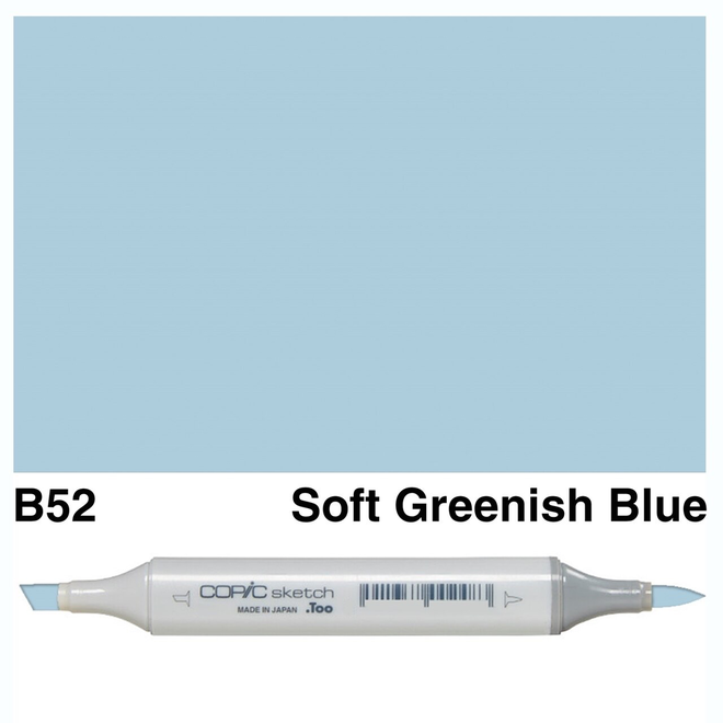 Copic Sketch Marker B52 Soft Greenish Blue