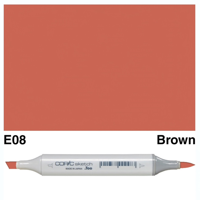 Copic Sketch Marker E08 Brown