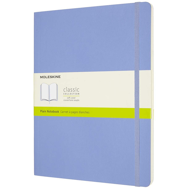 Moleskine XL Soft Cover Plain Hydrangea Blue
