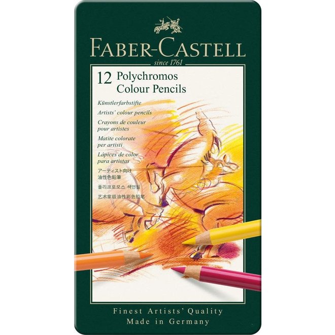 Faber Castell Polychromos Colored Pencil Set 12Pk