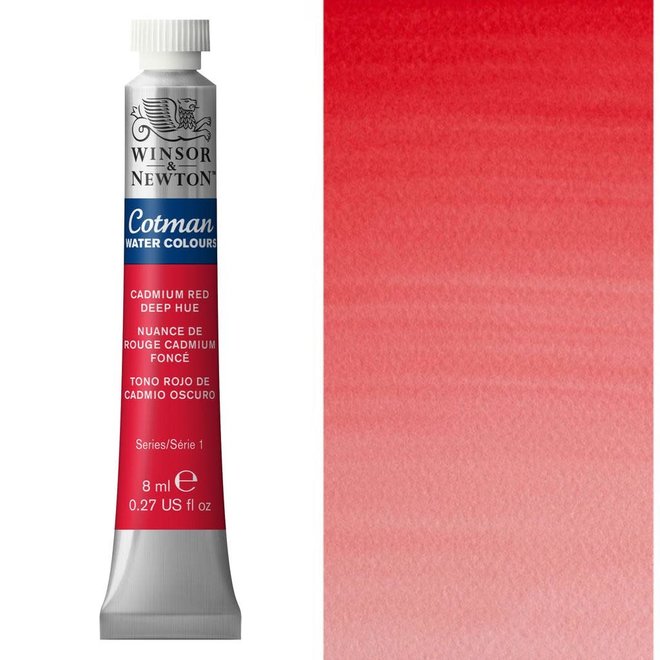 COTMAN WATERCOLOUR 8ML CADMIUM RED DEEP HUE