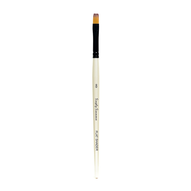 Simply Simmons Synthetic Mixed Media Brush - Flat Shader 8