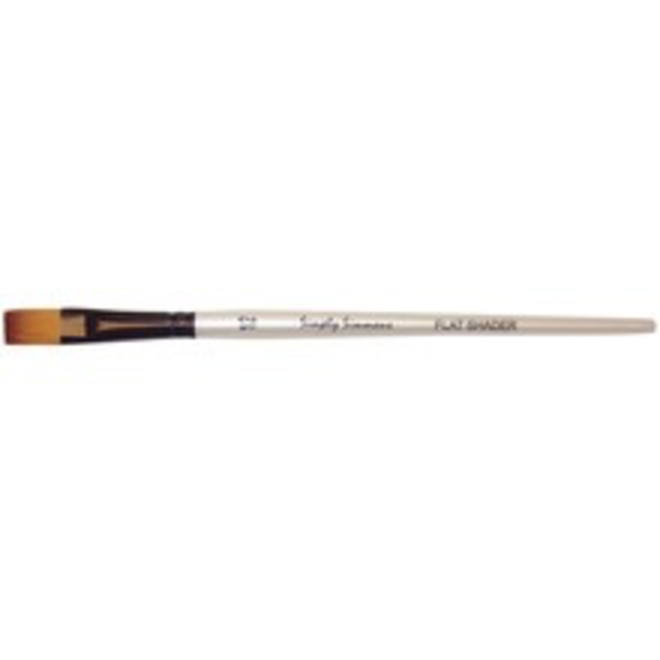 Simply Simmons Synthetic Mixed Media Brush - Flat Shader 12