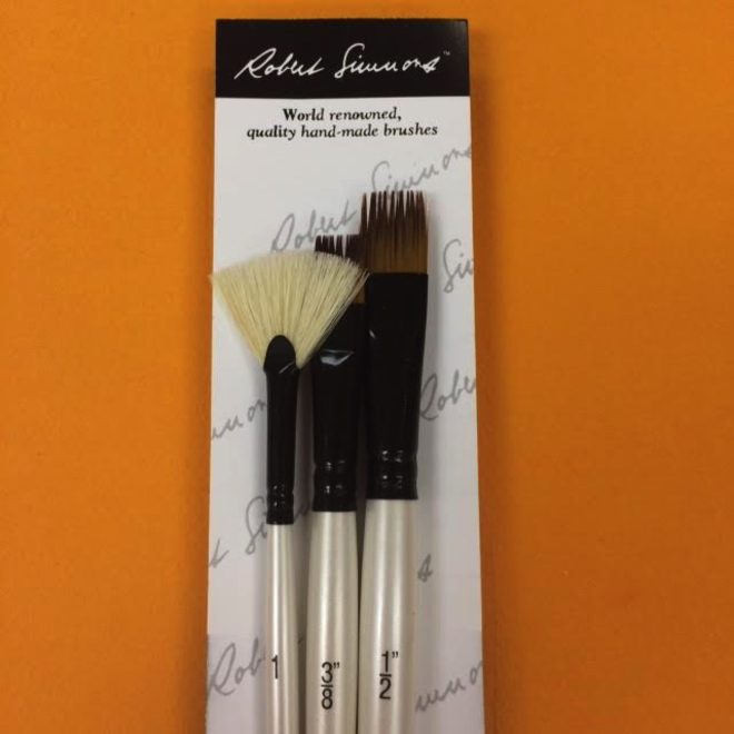 Simply Simmons Brush Set - Grass & Grain: Comb 3/8" & 1/2", Fan 1