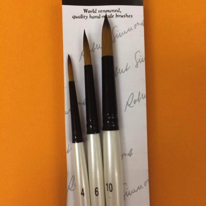 Simply Simmons Mixed Media Brush Set - To the Point: Round 4, 6, & 10