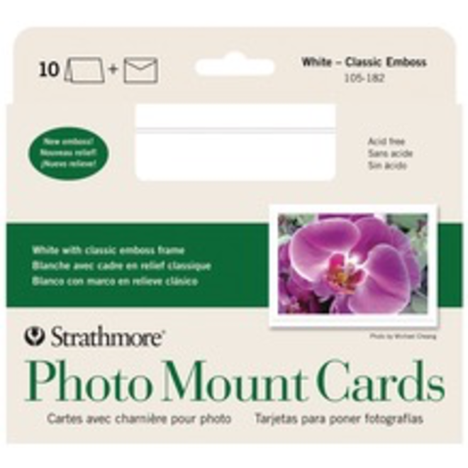STRATHMORE PHOTO MOUNT CARDS WHITE 4x6 10PK