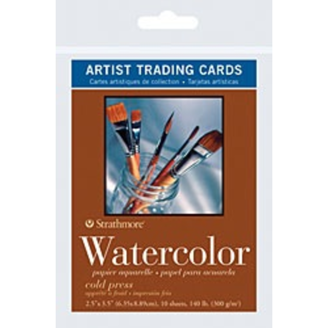 STRATHMORE ARTIST TRADING CARD WATERCOLOUR 10PK - 2.5"x3.5"