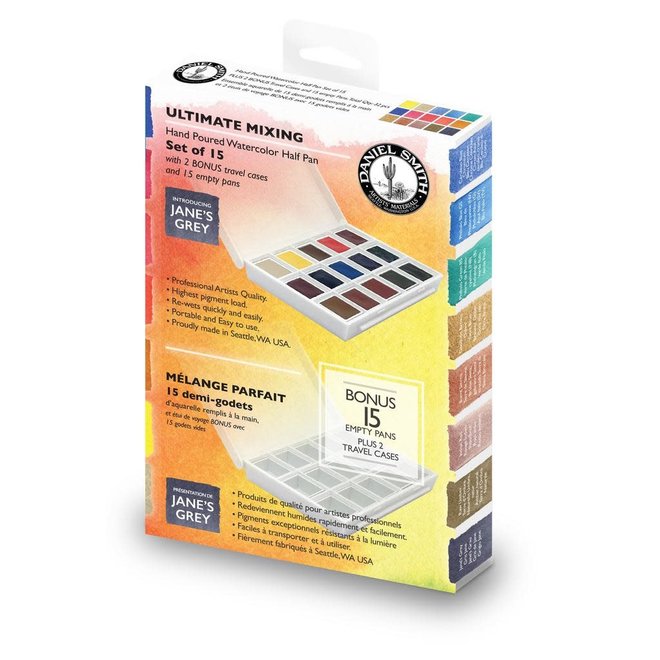 Daniel Smith Watercolor Ultimate Mixing Hand Poured Half Pan Set Of 15