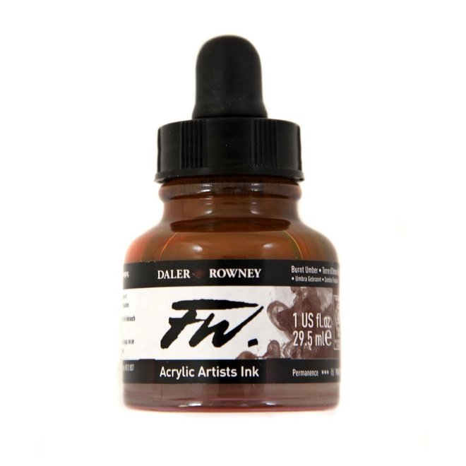 Fw Acrylic Ink Burnt Umber 1Oz