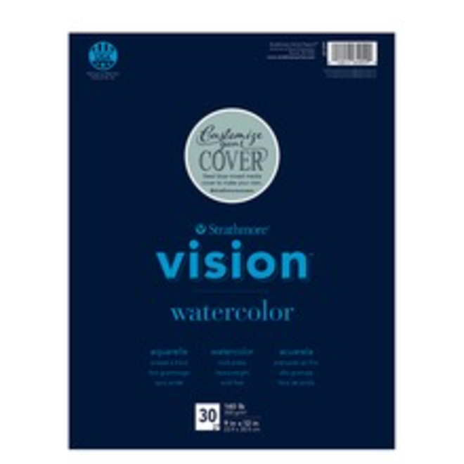 STRATHMORE VISION RECYCLED WATERCOLOR PAD 11x15 140LB 30 sheets per pad