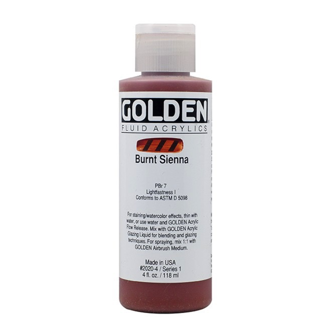 Golden 4oz Fluid Burnt Sienna Series 1
