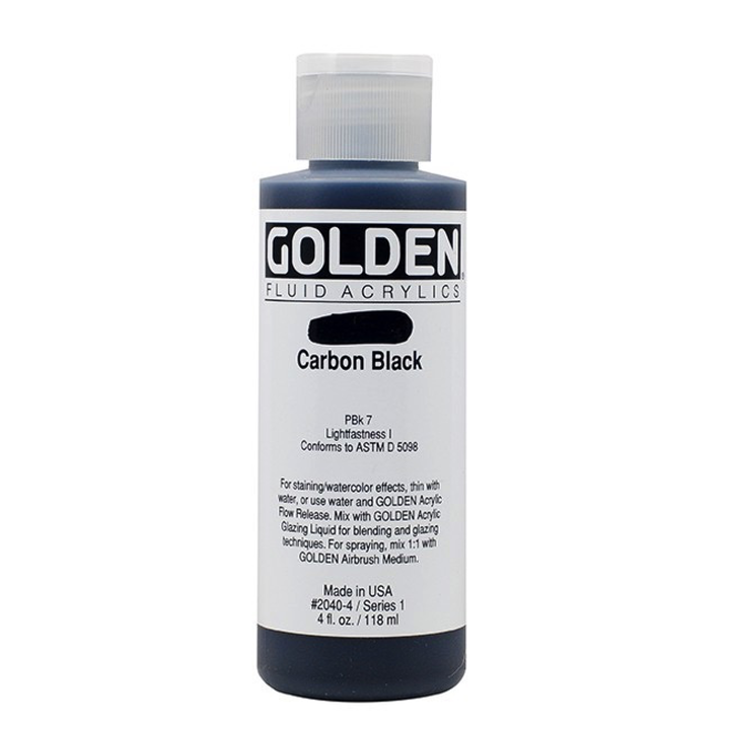 Golden 4oz Fluid Carbon Black Series 1
