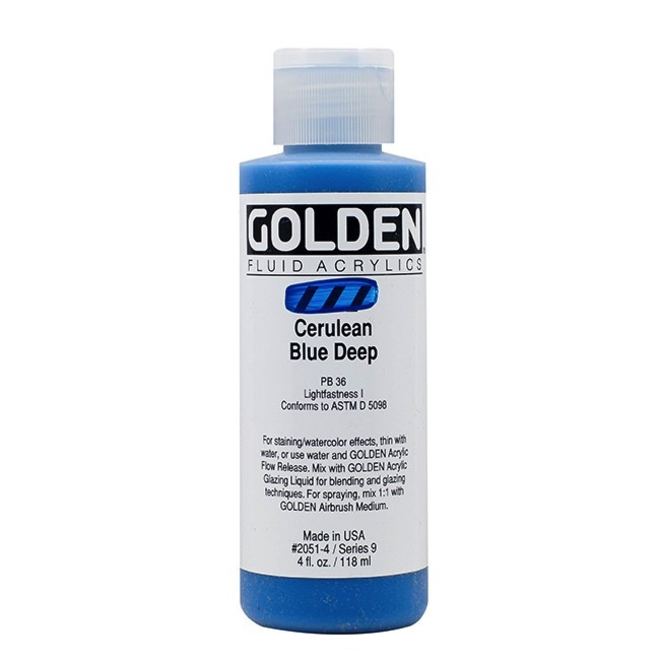 Golden 4Oz Fluid Cerulean Blue Deep Series 9