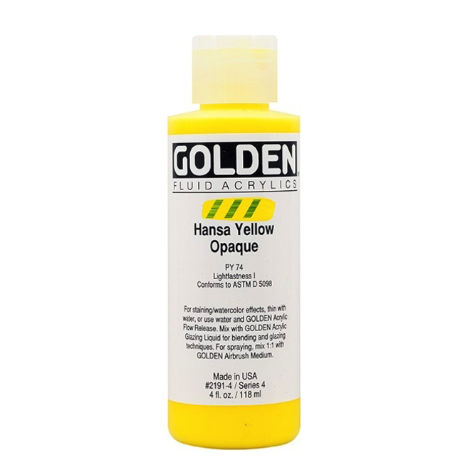 Golden 4oz Fluid Hansa Yellow Opaque Series 4