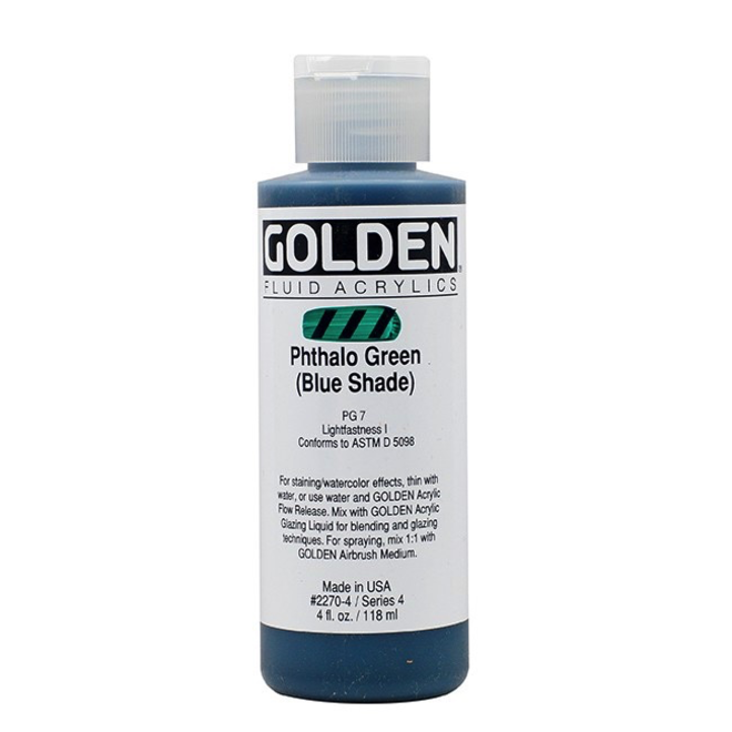 Golden 4oz Fluid Phthalo Green (Blue) Series 4