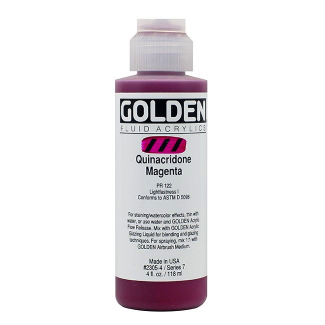 Golden 4Oz Fluid Quinacridone Magenta Series 7