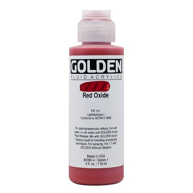Golden 4oz Fluid Red Oxide Series 1