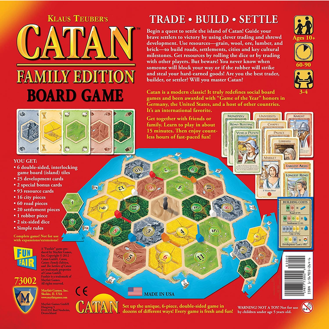 CATAN: TRADE BUILD SETTLE GAME - FAMILY EDITION