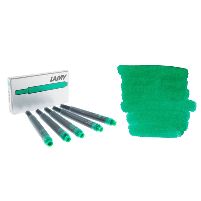 Lamy Ink Cartridge Green 5 Per Pack