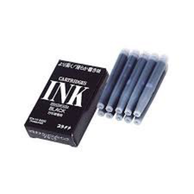 Platinum Fountain Pen Ink Cartridge, 10pk - Black