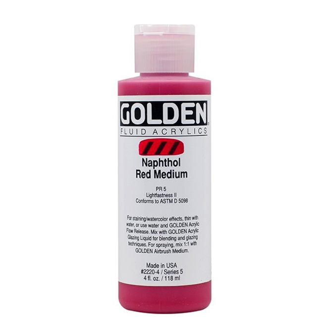 Golden 4oz Fluid Naphthol Red Medium Series 5