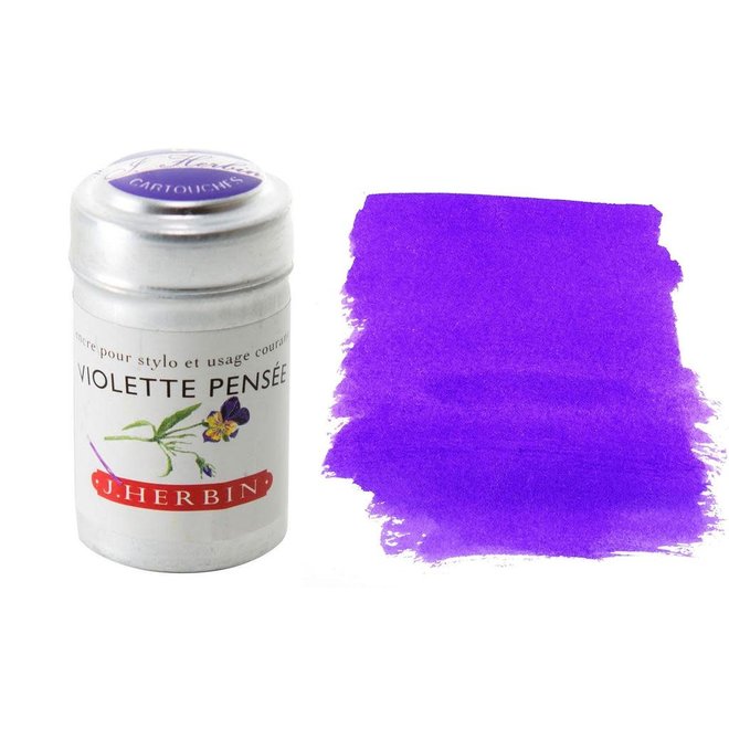J. Herbin Ink Cartridge 6Pk Violette Pensã‰E / Pansy Violet