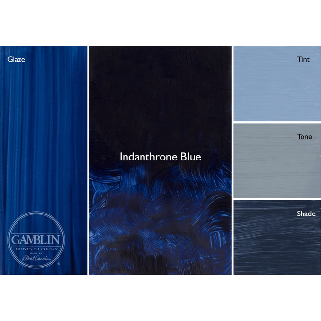 GAMBLIN ARTIST'S OIL COLORS 37ML INDANTHRONE BLUE