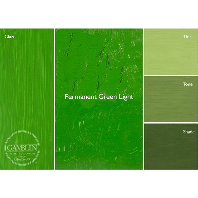 GAMBLIN ARTIST'S OIL COLORS 37ML PERMANENT GREEN LIGHT