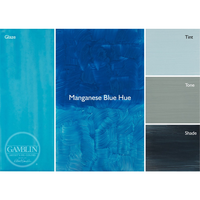 GAMBLIN ARTIST'S OIL COLORS 37ML MANGANESE BLUE HUE
